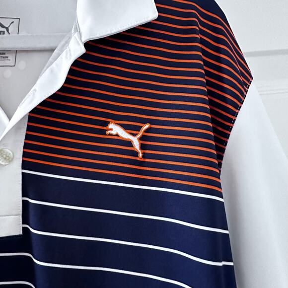 Puma Golf Polo Shirt - Youth Large - stripe - Picture 3 of 5